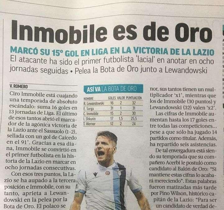 Lazio, Ciro conquista anche la Spagna: "Immobile è d'oro"