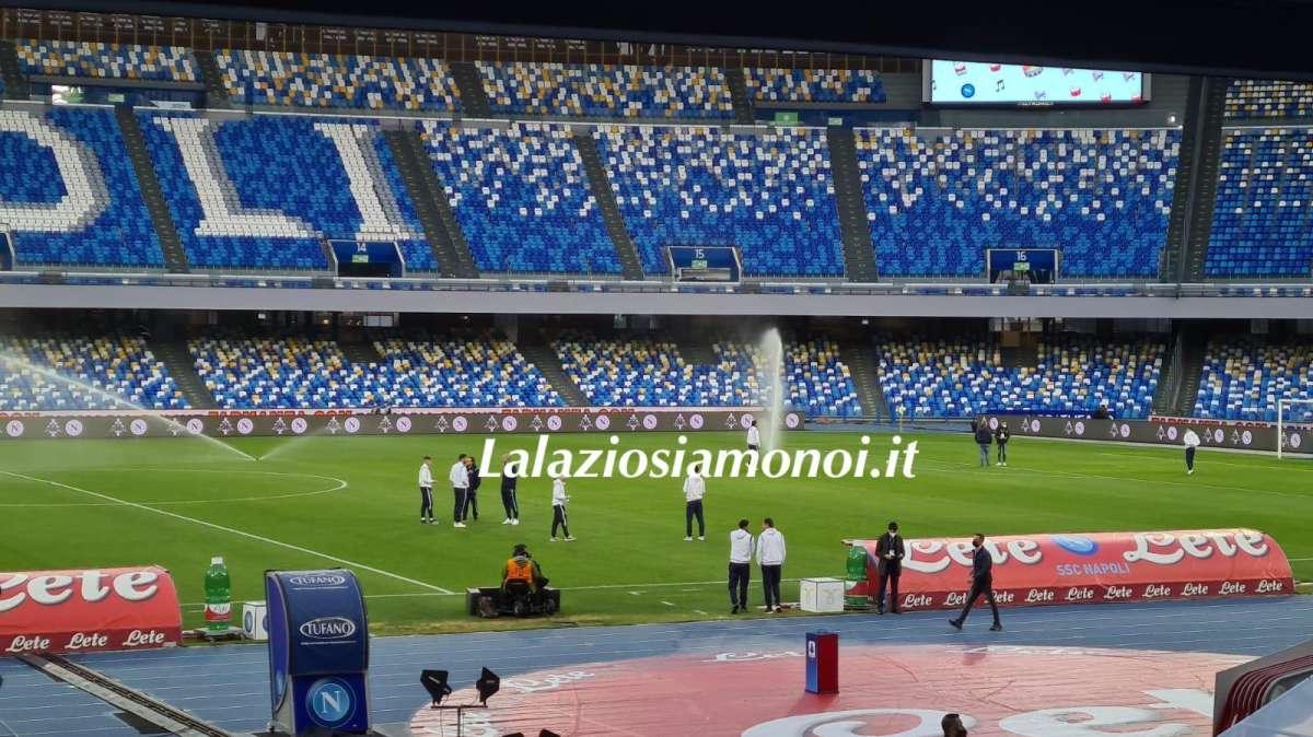 Napoli - Lazio, un'ora al fischio d'inizio: allo stadio 'Maradona' è tutto pronto per il match! - FOTO&VIDEO