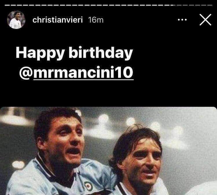 Gli auguri di Vieri a Mancini: “Buon compleanno Genius” - FOTO