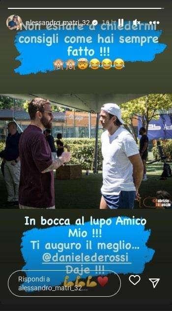 Matri - De Rossi, rivali in campo e amici fuori: "Non esitare chiedermi consigli..."