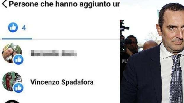Spadafora, bufera social: mette il like a "Fermiamo il calcio"