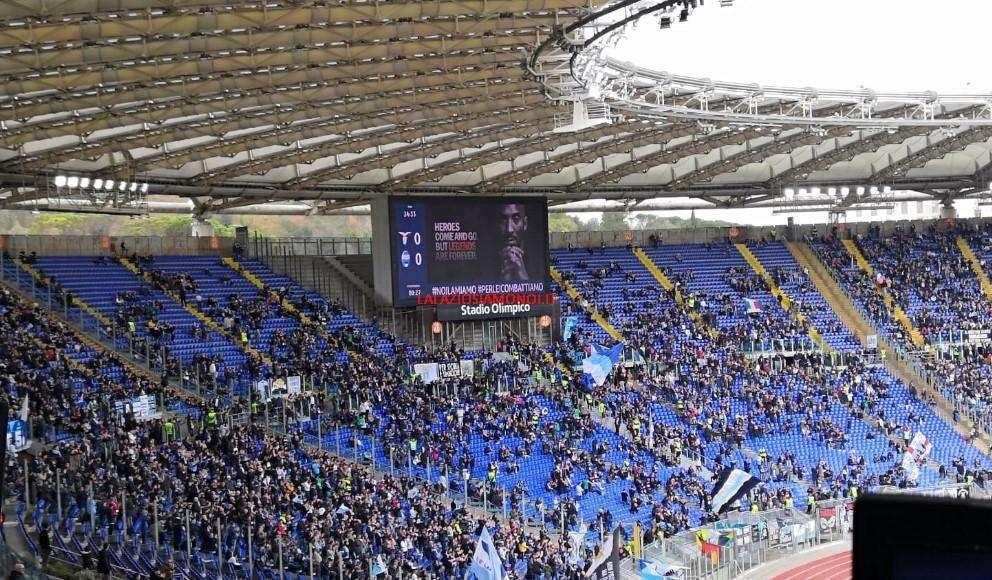 Lazio - Spal, la società ricorda Kobe Bryant sugli schermi dell'Olimpico - FOTO&VIDEO