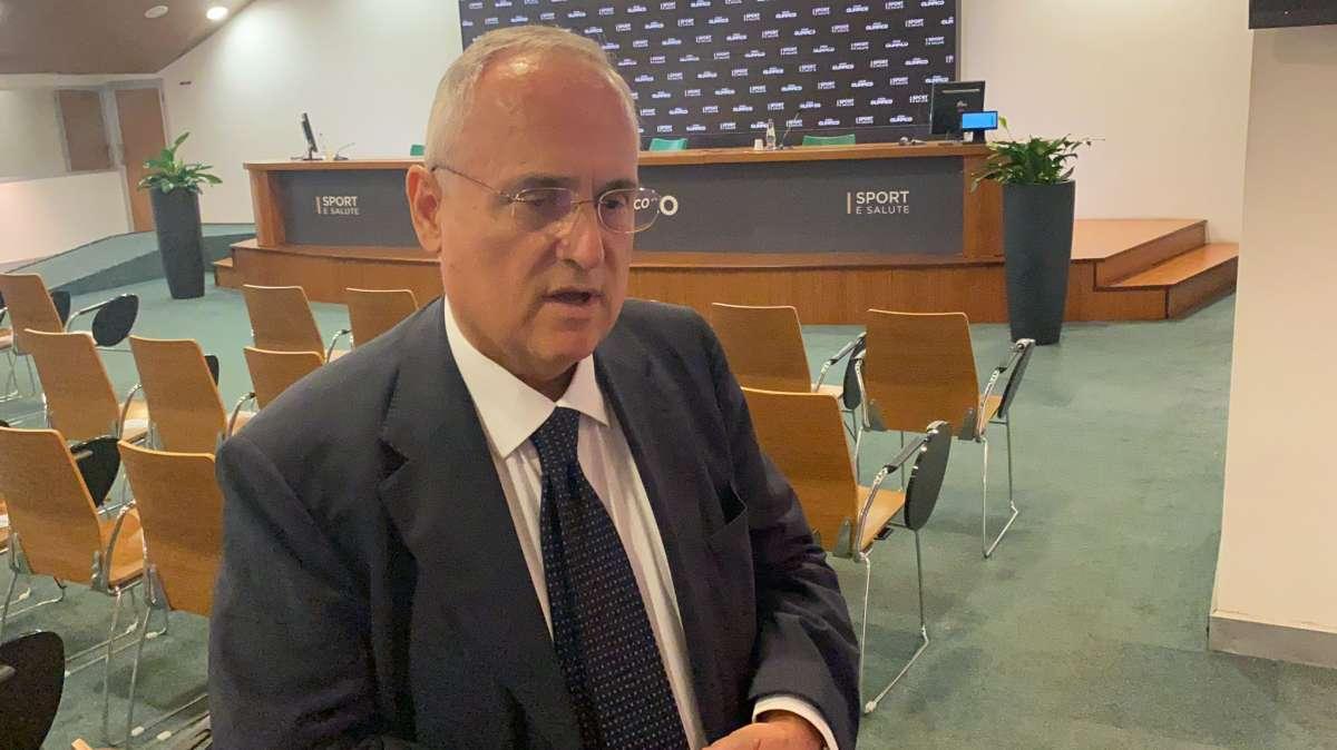 Lazio, Lotito: “Serve pazienza, ma siamo sulla buona strada. Derby? Voglio l’atteggiamento giusto” 