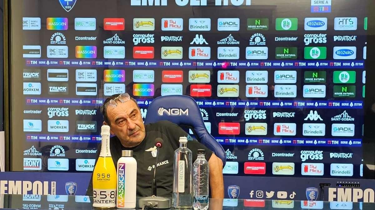 Lazio, Sarri in conferenza: "Secondo posto più difficile dell'Europa League con il Chelsea"