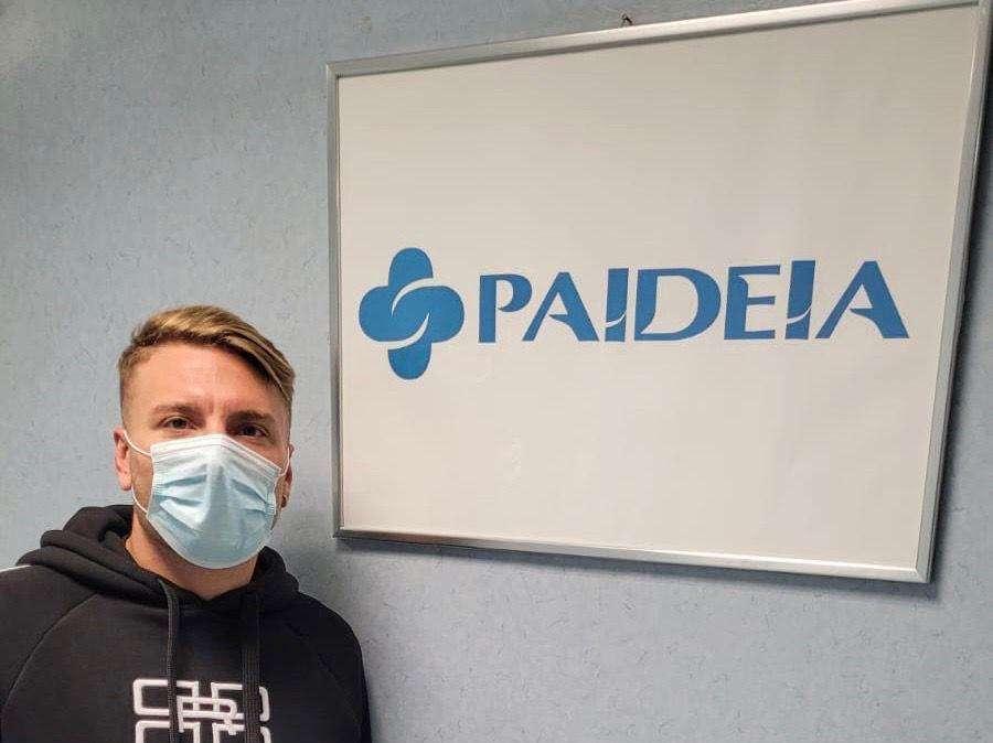 Lazio, Immobile in Paideia: controlli medici per l'attaccante - FOTO