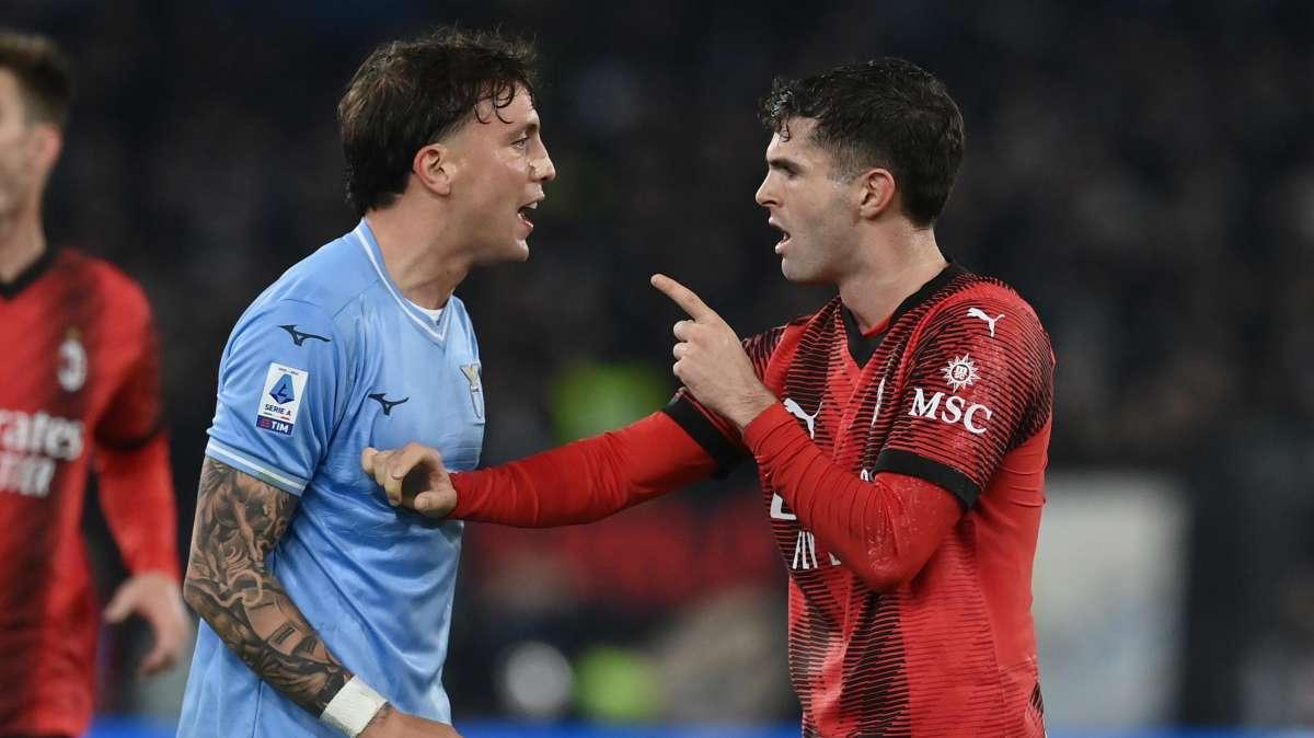 Lazio, Di Bello combina di tutto: vince il Milan dell'antisportivo Pulisic