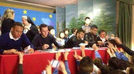 Lazio all'Istituto Sacro Cuore di Gesù. De Vrij: "Vogliamo arrivare sopra la Roma!" - FOTO&VIDEO