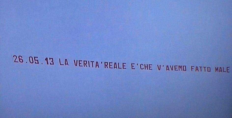Infinito sfottò nel cielo di Roma: "26.05.13 La verità reale è che v'avemo fatto male" - FOTO