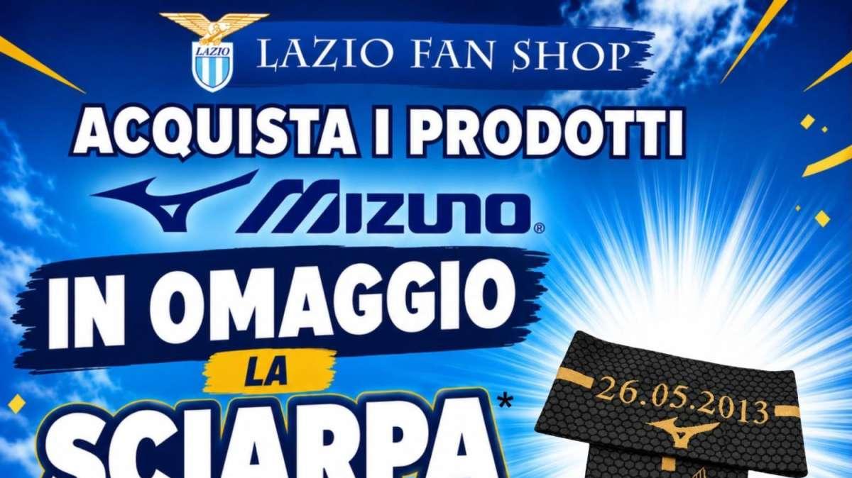 LAZIO FAN SHOP: ACQUISTA I PRODOTTI MIZUNO, PER TE SUBITO IN OMAGGIO UNA SCIARPA