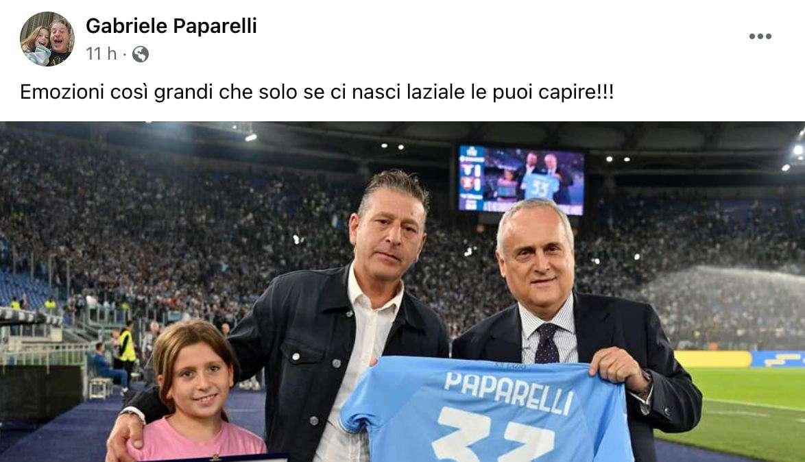 Paparelli, quante emozioni all'Olimpico: "Solo se nasci laziale..." - FOTO