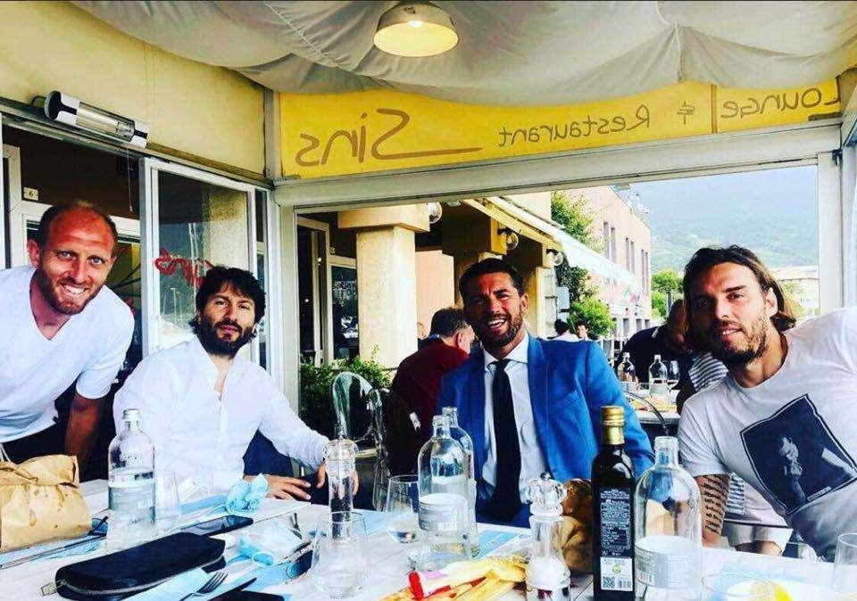 Lazio, pranzo amarcord tra tre ex biancocelesti - FOTO