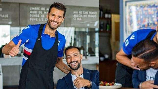 Candreva cameriere, Quagliarella mangia: il video virale della Sampdoria