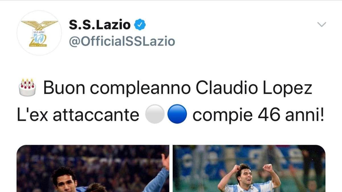 Lazio, tanti auguri all'ex Claudio Lopez che spegne 46 candeline - FOTO