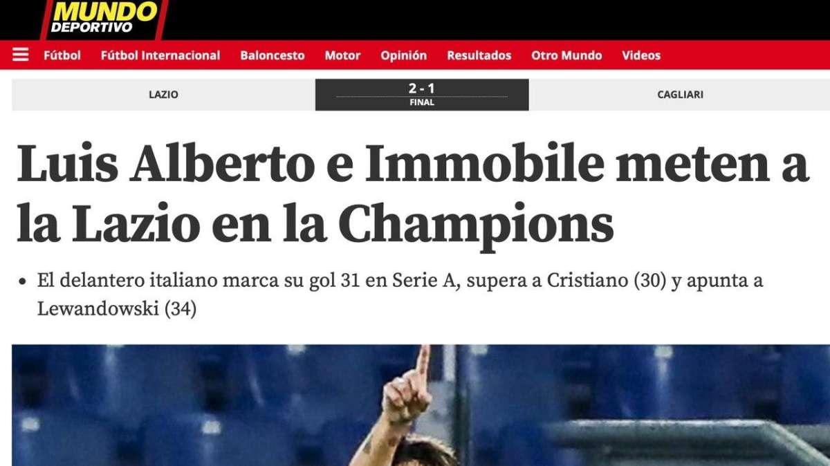 Dalla Francia al Brasile: la stampa estera celebra il ritorno della Lazio in Champions - GALLERY