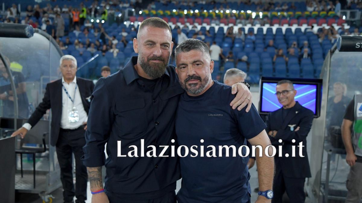 Lazio - Genoa, l'incontro tra Gattuso e De Rossi: il gesto nel pre gara