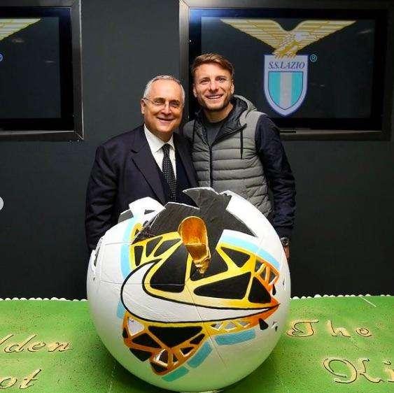 Lazio - Crotone, Lotito e la "dolce" sorpresa per Immobile nel post partita - FT