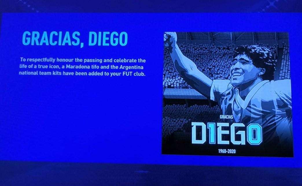 FIFA 21 / FUT omaggia Diego Armando Maradona: 3 oggetti in regalo a tutti gli utenti