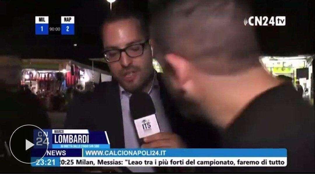 Milan-Napoli, giornalista aggredito e insultato in diretta: "Terrone di me**a" - VIDEO