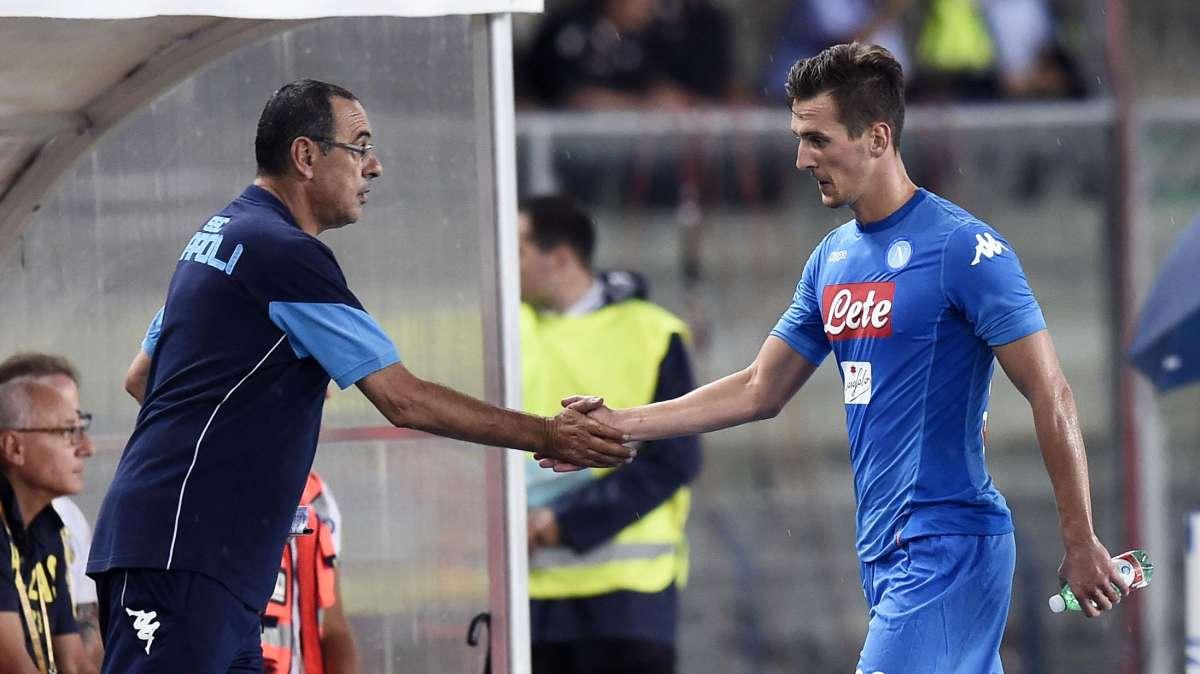 Lazio - Marsiglia, Sarri ritrova Milik: gli infortuni al ginocchio e l'intuizione su Mertens