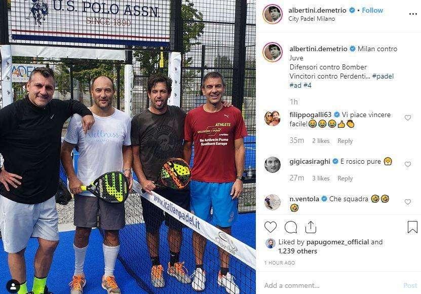 Lazio, padel tra ex: Vieri, Casiraghi, Albertini. E alla fine qualcuno rosica...