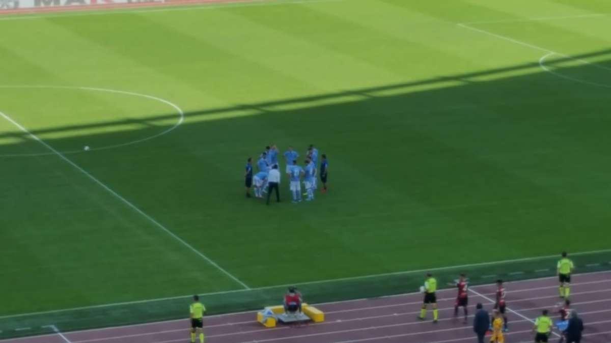 Lazio - Genoa, Inzaghi a colloquio con la squadra nell'intervallo - FT & VD