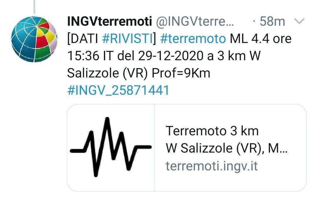 Terremoto, la terra trema in provincia di Verona: scossa avvertita anche a Milano