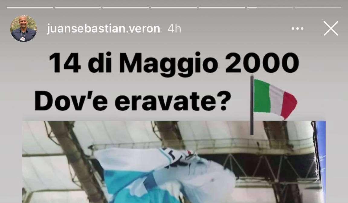 Lazio, Veron chiede ai suoi followers: "Dov'eravate il 14 maggio 2000?" - FT