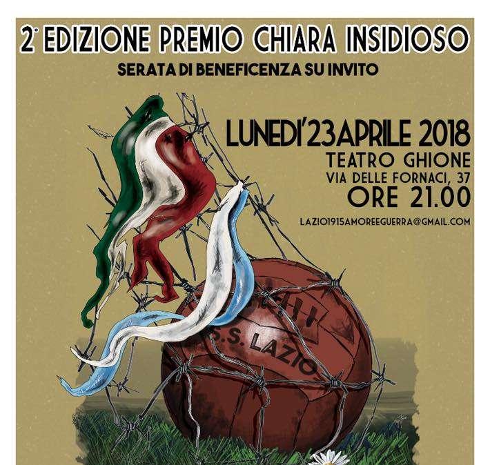 'Lazio 1915: Amore e guerra': il 23 aprile lo spettacolo teatrale per Chiara Insidioso
