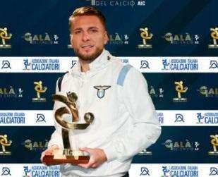 Lazio, Immobile: "Il premio del Gran Galà del Calcio va diviso con i compagni"