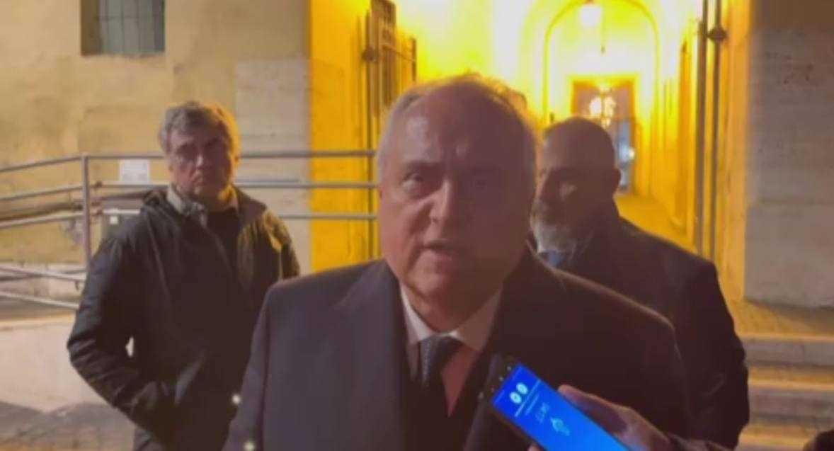 Lazio, Lotito: "Per Fazzini un'offerta congrua. Il ritorno di Immobile? Vi dico..." - VIDEO