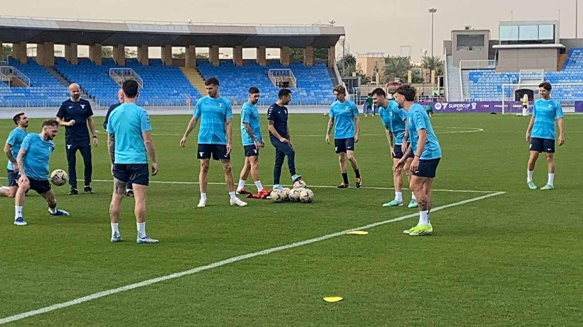 RIAD - Lazio, l'allenamento della vigilia: i 15' aperti ai media