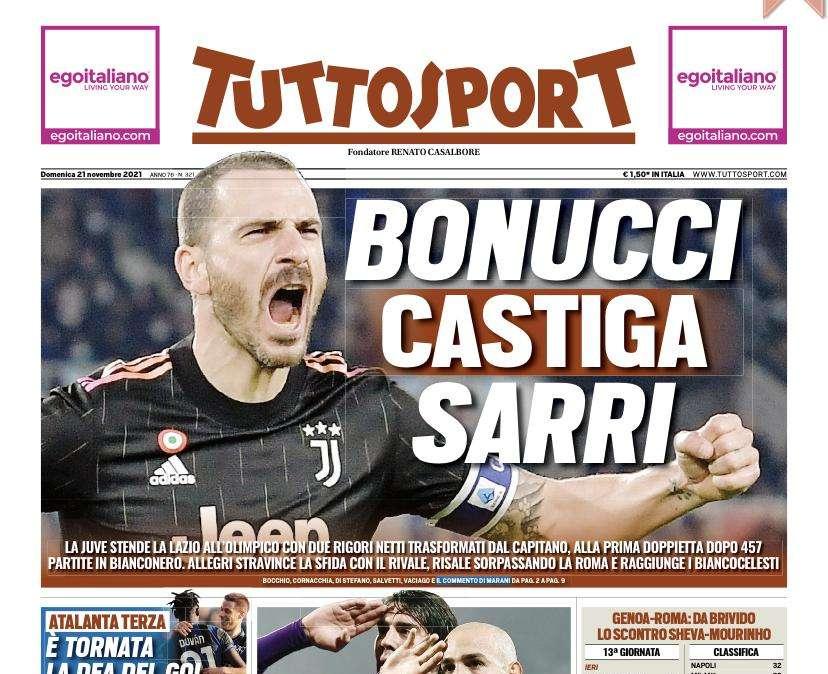 L'apertura di Tuttosport: "Inter stasera contro il Napoli per avvicinare la vetta"