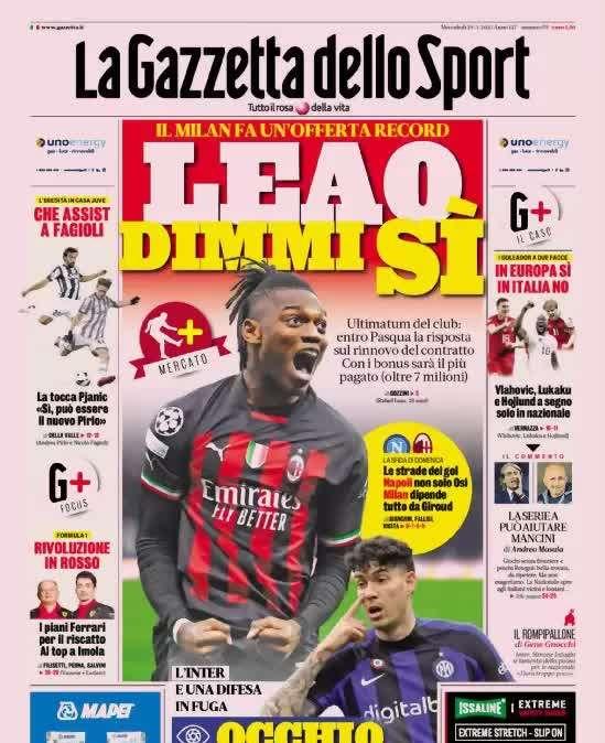 Rassegna stampa - Le prime pagine di mercoledì 29 marzo