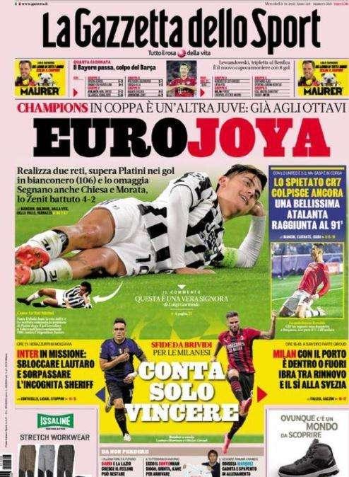 Rassegna stampa - Le prime pagine di mercoledì 3 novembre