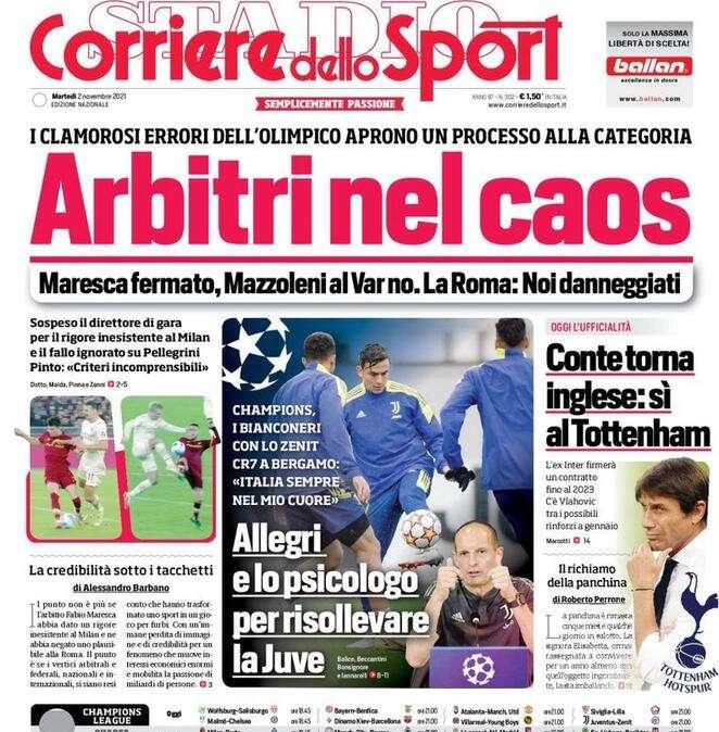 Corriere dello Sport: "Conte torna inglese, sì al Tottenham"