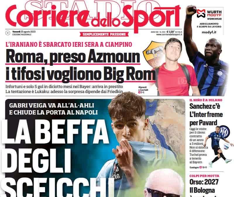 Il CorSport titola in apertura: "Sanchez c'è, l'Inter freme per Pavard"