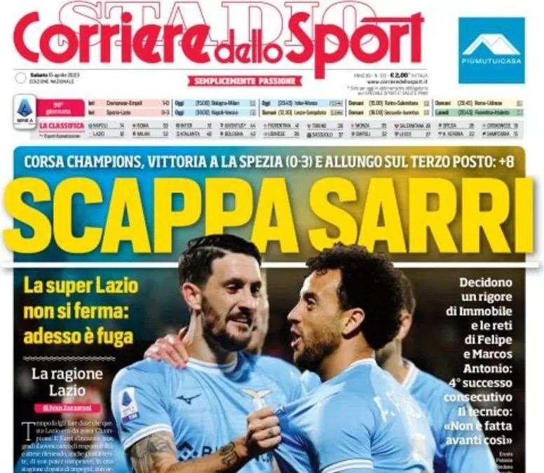 Le prime pagine di sabato 15 aprile: Inter, incontro col Barcellona: la chiave è Brozovic