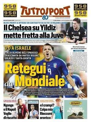 Tuttosport: "Retegui da Mondiale. Il Chelsea mette fretta alla Juve su Yildiz"
