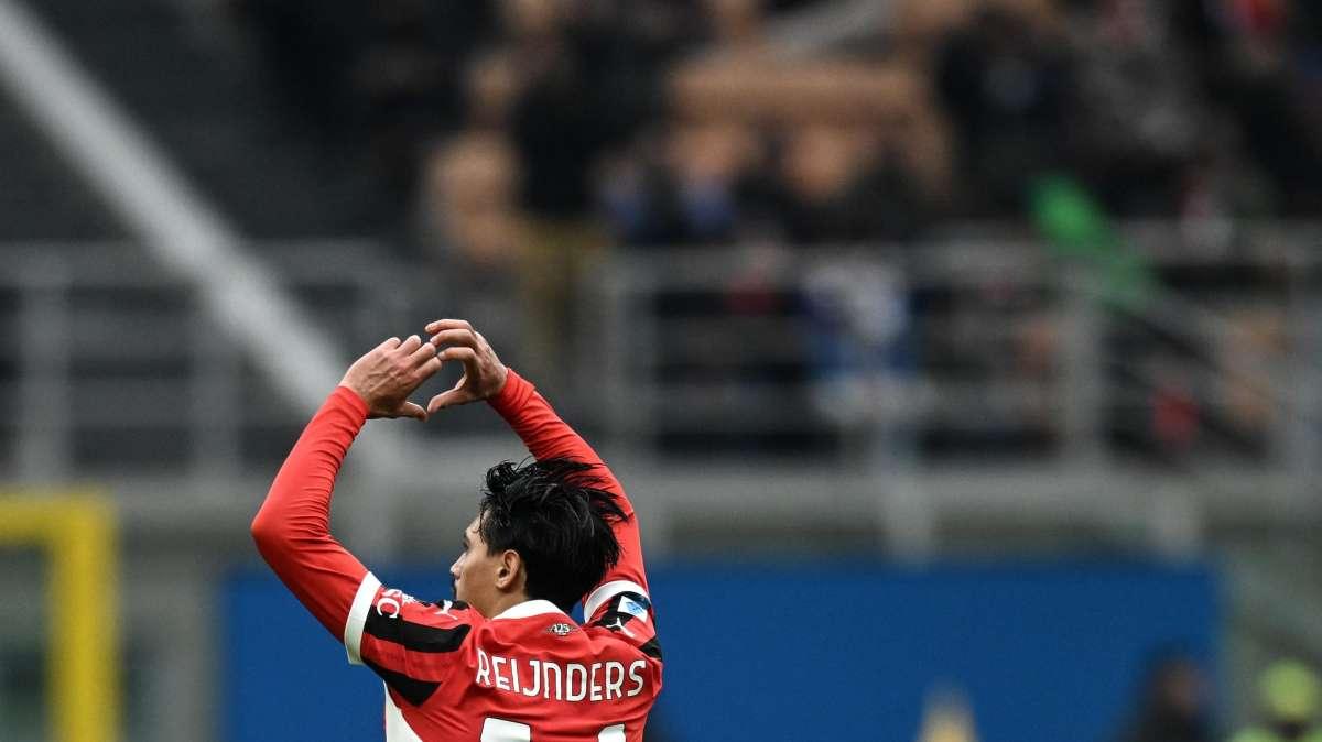 Il Milan chiuso e attento punge l'Inter allo scadere: Reijnders firma il vantaggio, 1-0 al 45'