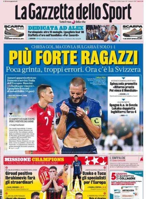 La Gazzetta dello Sport in prima pagina: "Dzeko e Tucu, gli specialisti per l'Europa"