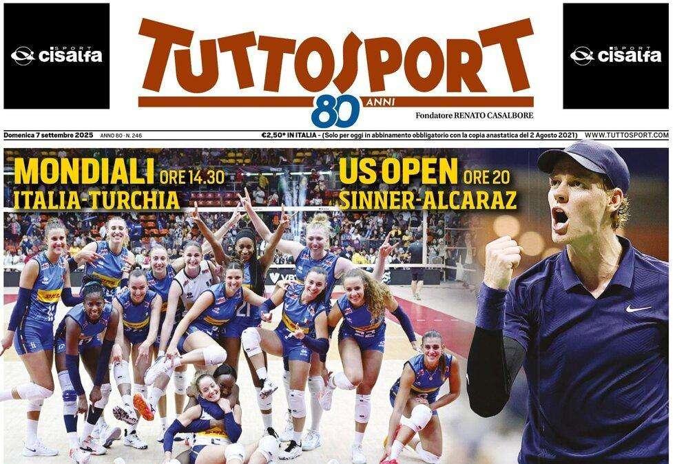 Tuttosport avverte Chivu in prima pagina: "Vlahovic-David, gol anti-Inter"