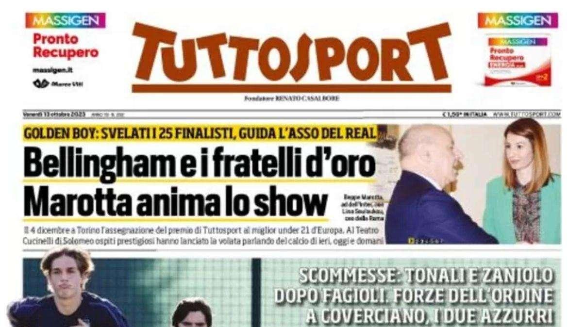 Tuttosport affranto in apertura: "Povera Italia, l'inchiesta scommesse valuta anche altri giocatori"