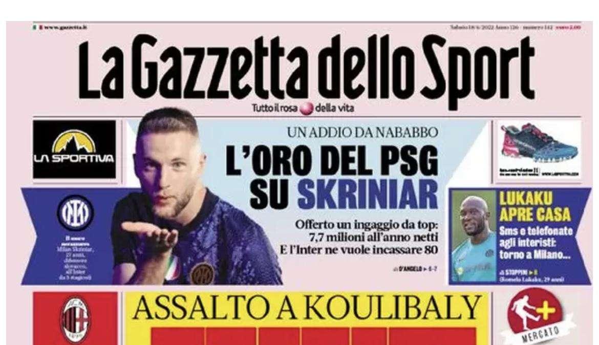 Rassegna stampa - Le prime pagine di sabato 18 giugno