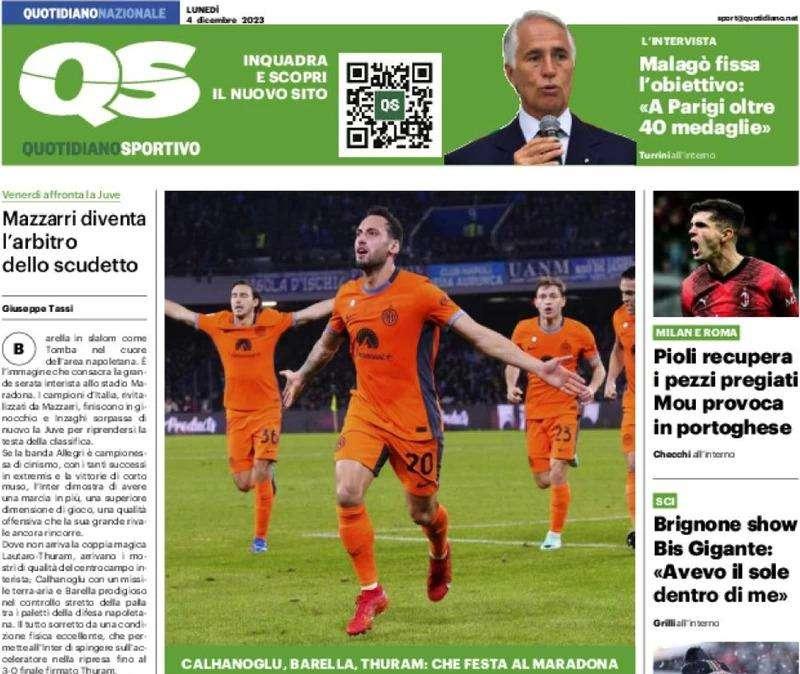 QS in apertura: "Inter, un volo per la stella: che festa al Maradona"