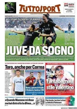 La prima pagina di Tuttosport: "Toro, anche per Correa. L'Inter disponibile al prestito"