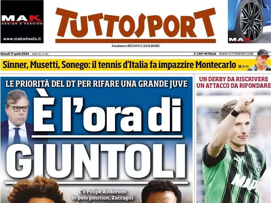 Il PSG piomba su Thuram: l'Inter chiede 80 milioni. La prima pagina di Tuttosport