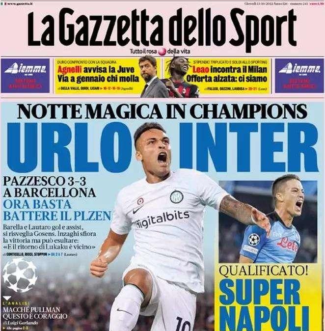 Rassegna stampa - Le prime pagine di giovedì 13 ottobre