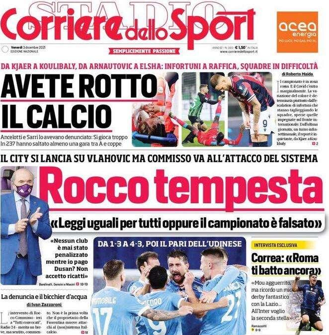 Corriere dello Sport, parla Correa: "Roma, ti batto ancora"