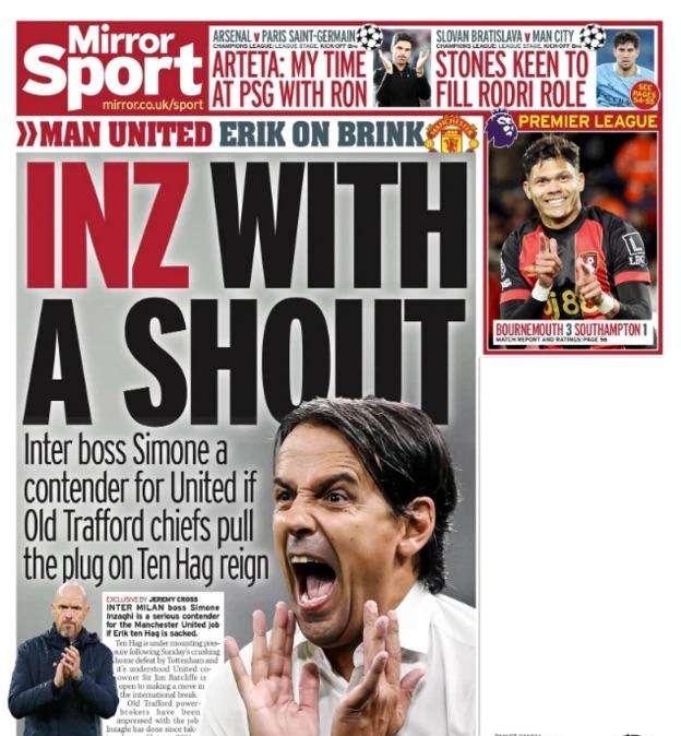 Dall'Inghilterra, il Manchester United sogna Inzaghi: la prima idea per il dopo Ten Hag