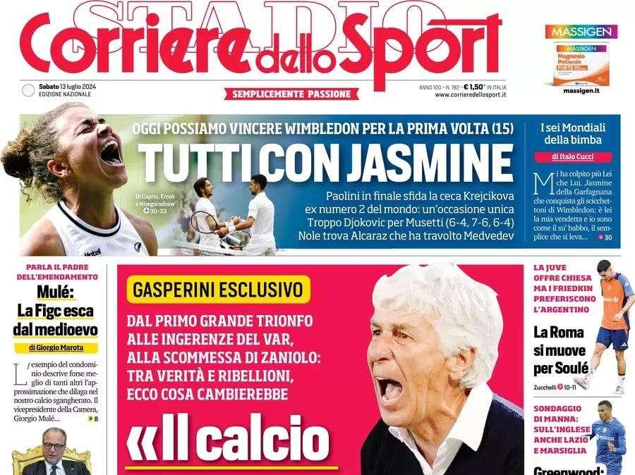 Inzaghi rivuole lo Scudetto, attenti alla Juventus: l'apertura del Corriere dello Sport 